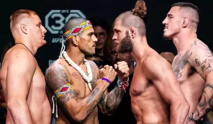 VIDEO: Poslední staredown! Zápas Procházka vs. Pereira o titul polotěžké váhy UFC je tady